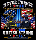 United Strong 9/11 – Our Heroes 25th Anniversary Memorial T-Shirt