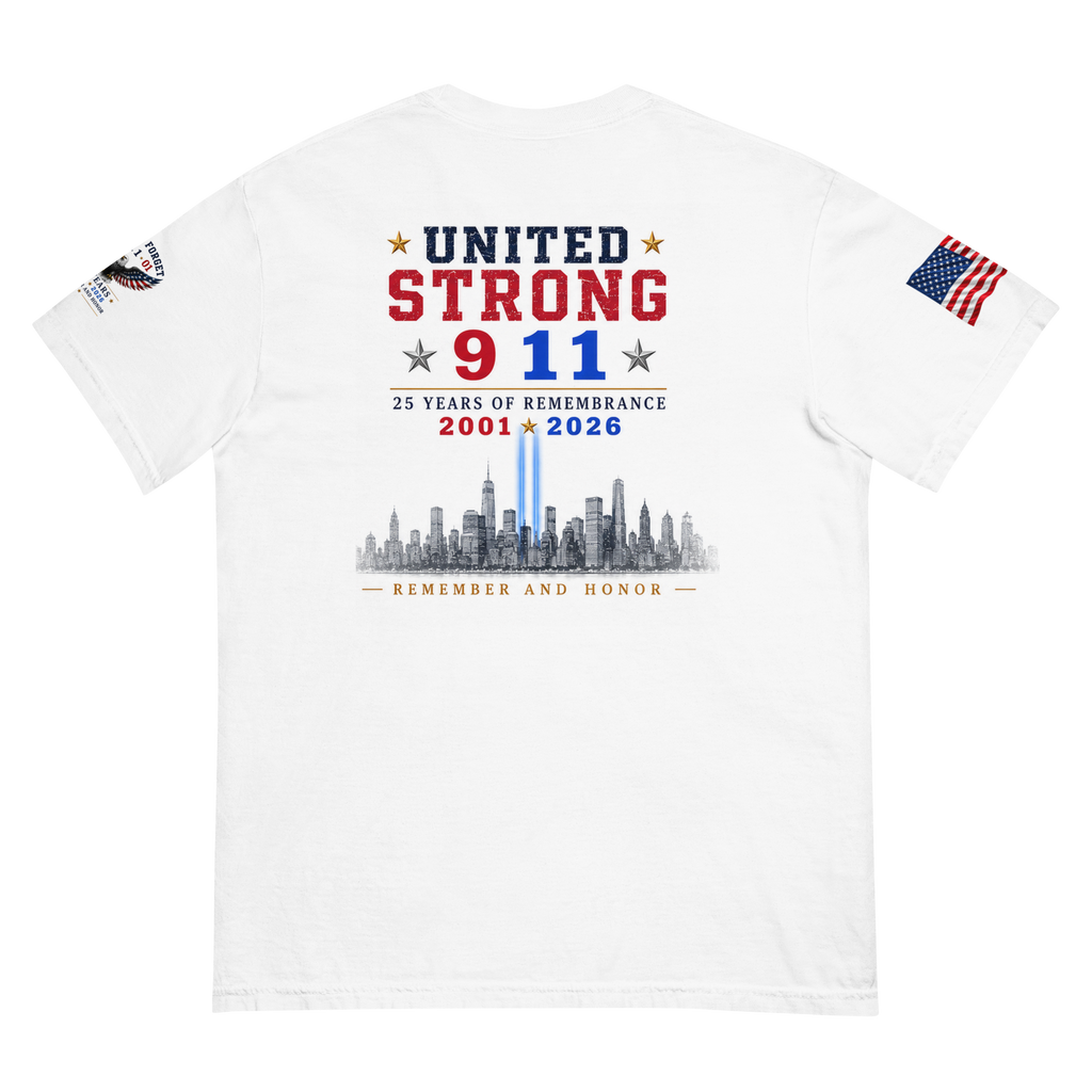 25th Anniversary of 9/11  Memorial and Remembrance TShirt