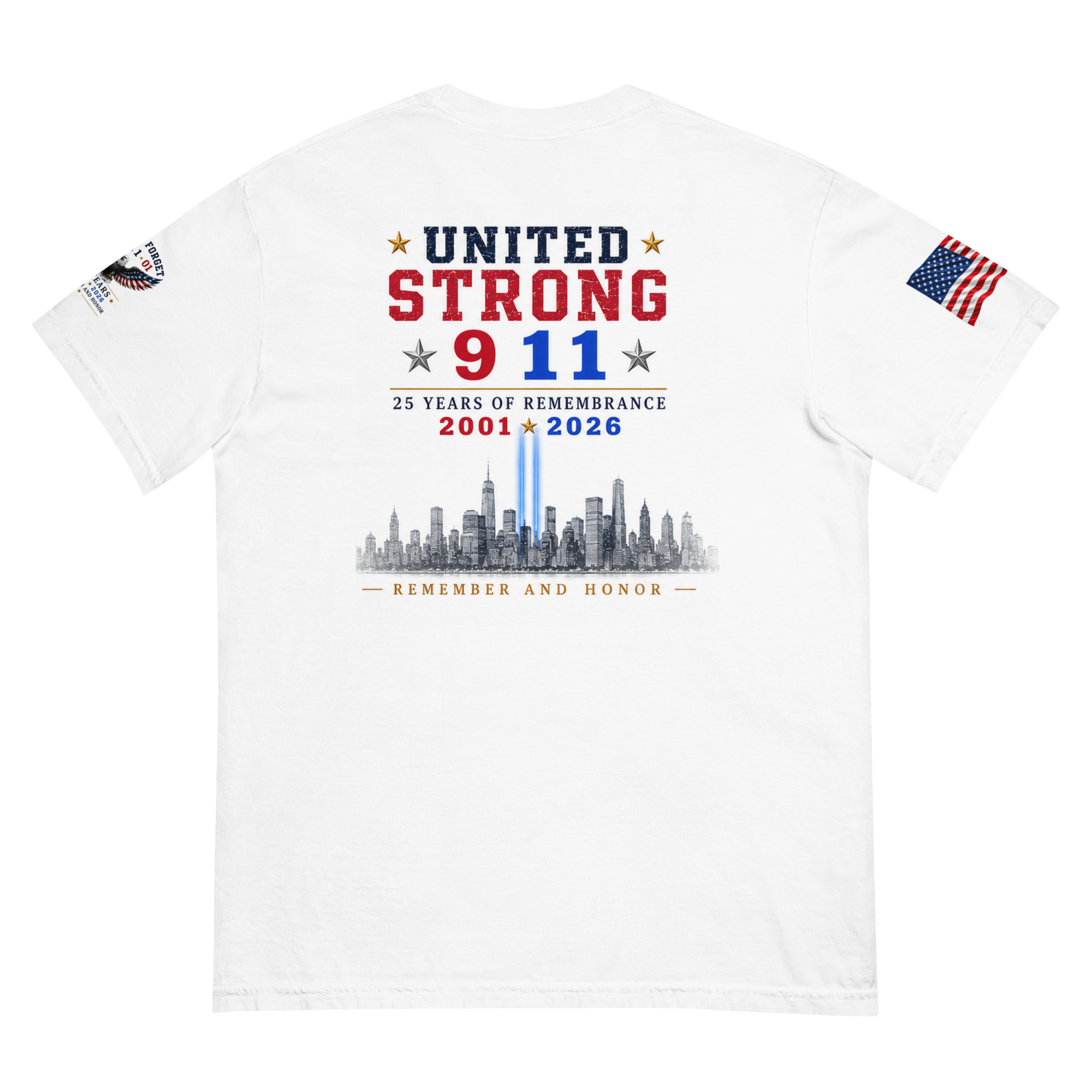 25th Anniversary of 9/11  Memorial and Remembrance TShirt