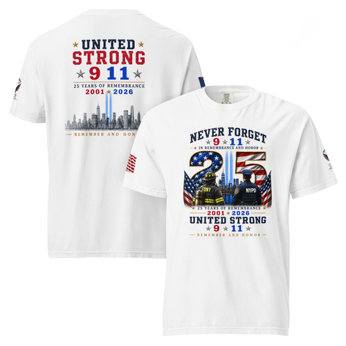 25th Anniversary of 9/11  Memorial and Remembrance TShirt